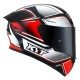 Casco KYT TT-Course Tourist Negro-Rojo Flúor