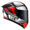 Casco KYT TT-Course Tourist Negro-Rojo Flúor