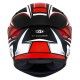 Casco KYT TT-Course Tourist Negro-Rojo Flúor
