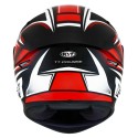 Casco KYT TT-Course Tourist Negro-Rojo Flúor