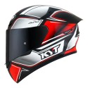 Casco KYT TT-Course Tourist Negro-Rojo Flúor