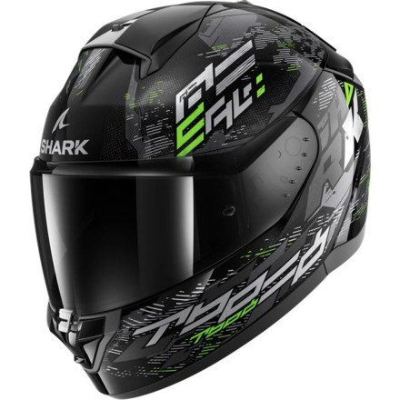 Casco Shark Ridill 2 Molokai Black Silver Green