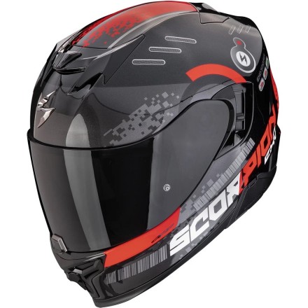 Casco Scorpion Exo-520 EVO AIR TITAN METAL BLACK / RED