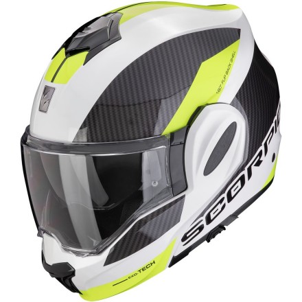 Casco Scorpion Exo-Tech Evo TEAM WHITE / NEON YELLOW
