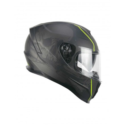 Casco integral CGM 321S Atom Skull Giallo Fluo Opaco