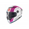 Casco MT FF118SV Thunder 4 SV Treads C8 Gris Azul Rosa Brillo