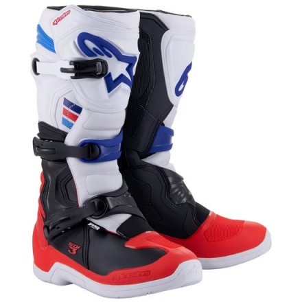 Botas ALPINESTARS Tech 3 White / Bright Red / Dark Blue