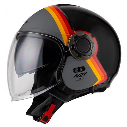 Casco jet NZI Ringway Duo Skyline Black Antracite Matt