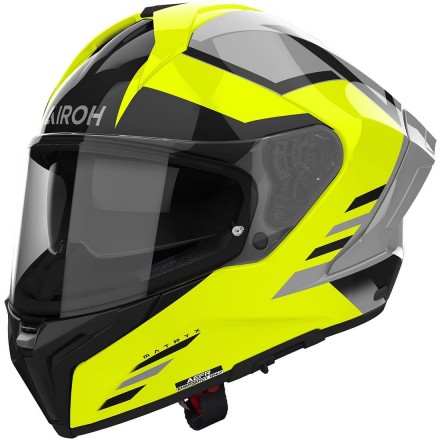 Casco Airoh Matryx Thron Gris Negro Amarillo Brillo ECE 22.06