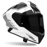 Casco Airoh Matryx Thron Blanco Negro Gris Brillo ECE 22.06