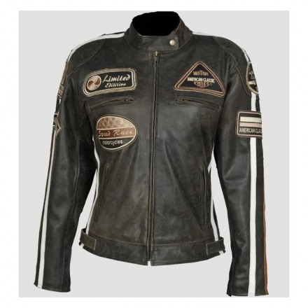 Chaqueta de cuero mujer Bstar BSM-2058D VINTAGE