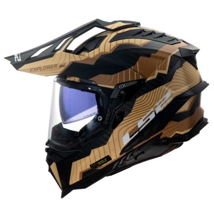 Casco LS2 MX 701 Explorer Carbon 2206 Trick Brown Sand