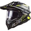 Casco LS2 MX 701 Explorer Carbon 2206 EDGE GL.BLACK H-V YELLOW