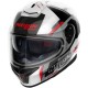Casco Nolan N80-8 Wanted N-Com Metal White / Red / Black / Silver