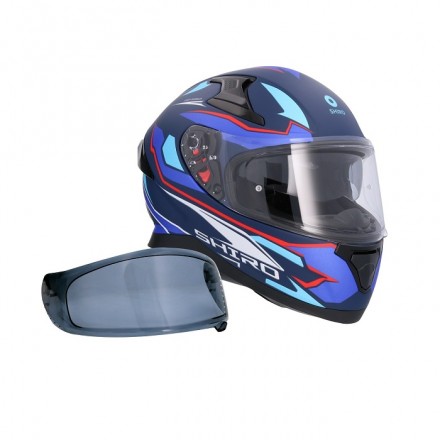 Casco integral Shiro Katana SV Sharp Azul mate E2206