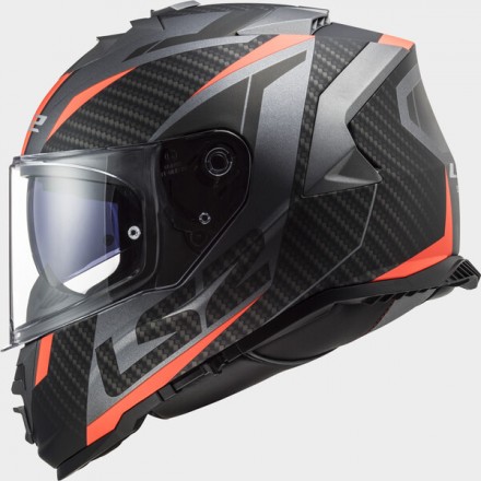 Casco integral LS2 FF800 Storm II Racer M. Titanium Orange ECE 22.06