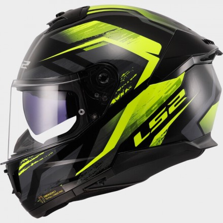 Casco integral LS2 FF808 Stream II Fury Black H-V Yellow