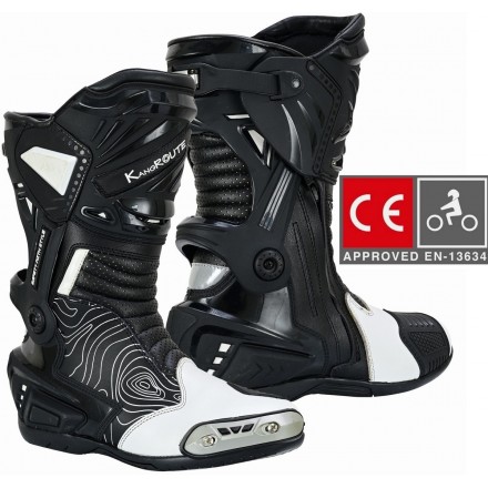 Botas moto racing KGT Assen Blancas homologadas CE