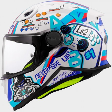 Casco integral LS2 FF812 KID NEXT LEVEL WHITE