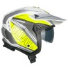 Casco jet-trial CGM 155G Rush Dual Bianco Giallo fluo