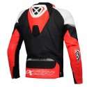 Chaqueta cuero IXON Vortex 3 blanco negro rojo