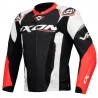 Chaqueta cuero IXON Vortex 3 blanco negro rojo