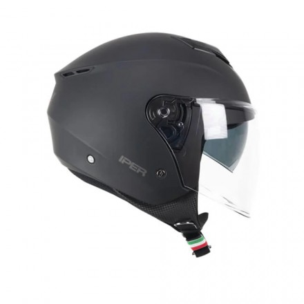 Casco moto jet CGM 126A IPER Mono Nero Opaco