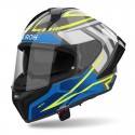 Casco integral Airoh Matrix Rider Blue Yellow ECE 22.06