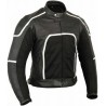 Chaqueta de cuero para verano Goyamoto GM-172 color negro