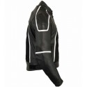 Chaqueta de cuero para verano Goyamoto GM-172 color negro
