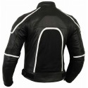 Chaqueta de cuero para verano Goyamoto GM-172 color negro
