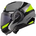 Casco LS2 FF910 Advant II Triple  Matt Light Grey H-V Yellow