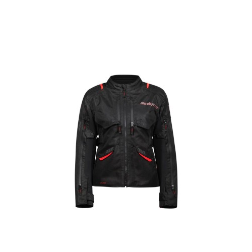 Chaqueta invierno mujer Seventy SD-JT69 Tanami negro-rojo