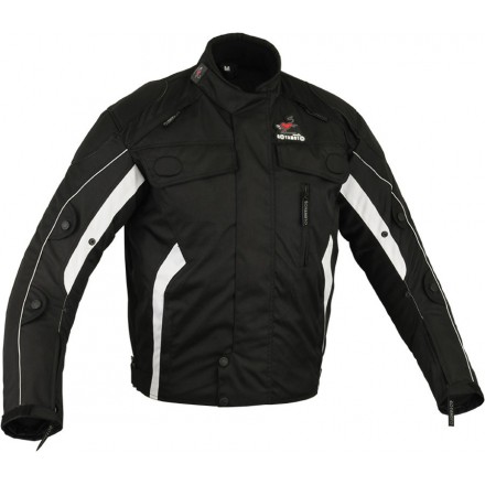 Chaqueta de cordura Goyamoto GM-108 color negro-blanco