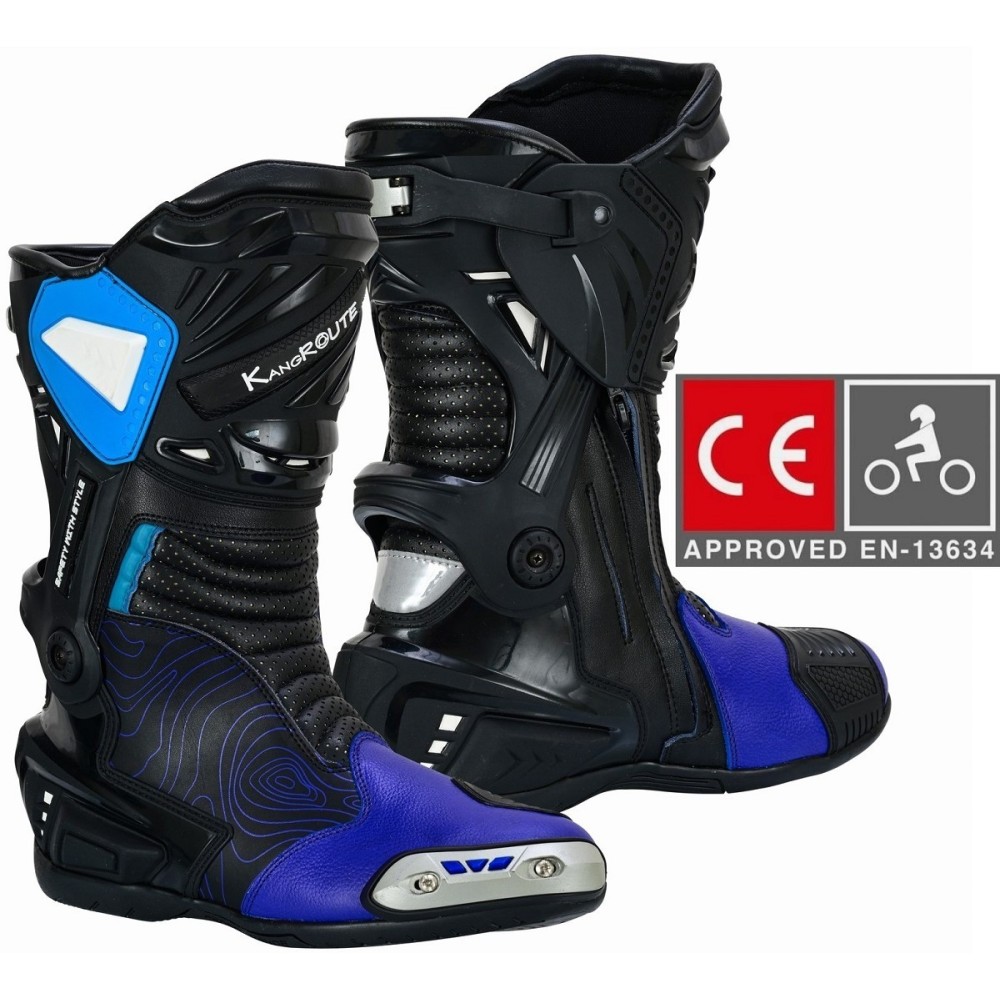 Botas moto racing KGT Assen Azules baratas tienda ropa moto Hospitalet