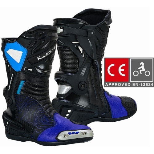Botas moto racing KGT Assen Azules baratas tienda ropa moto Hospitalet