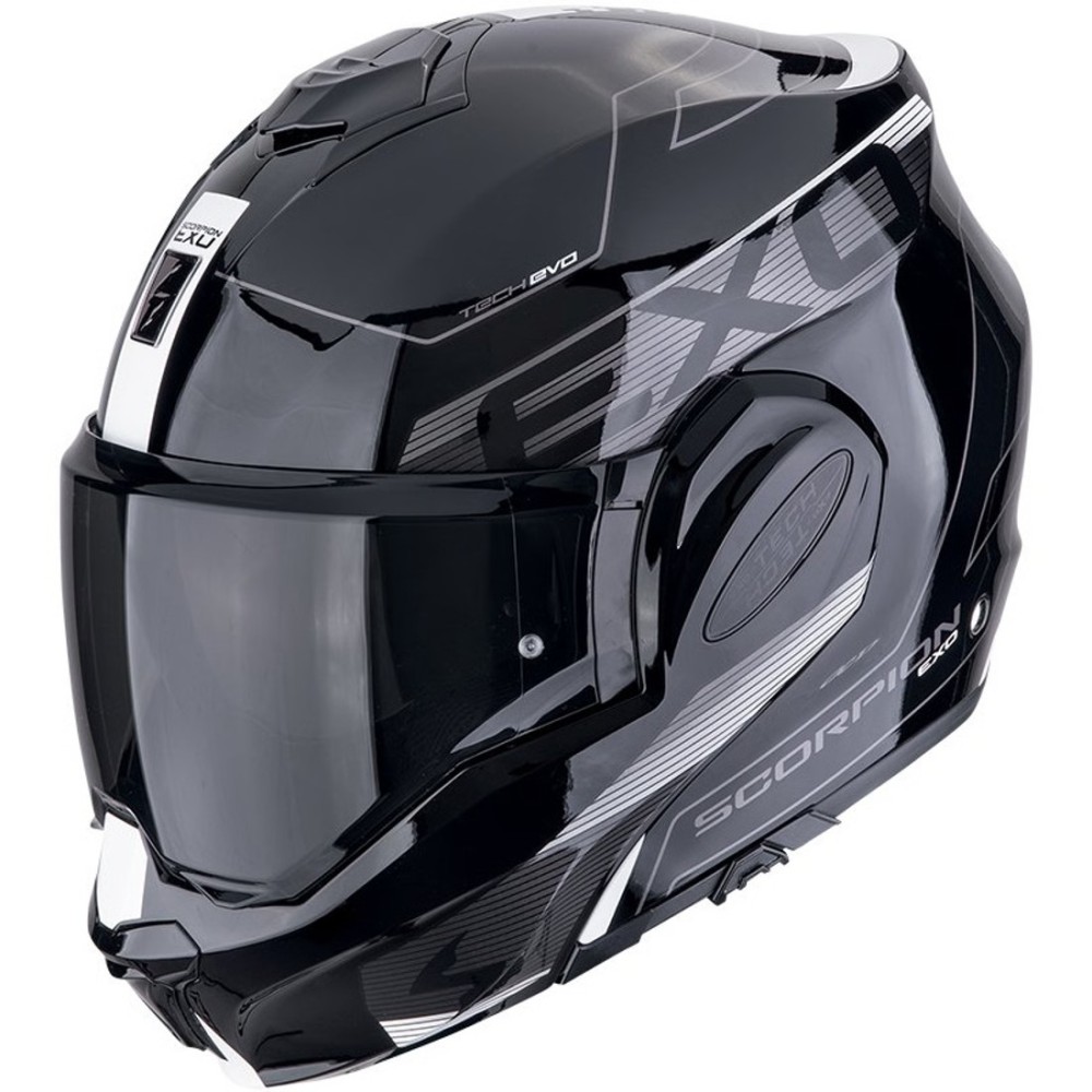 Casco moto Scorpion Exo-Tech Traveller Black White tienda Hospitalet