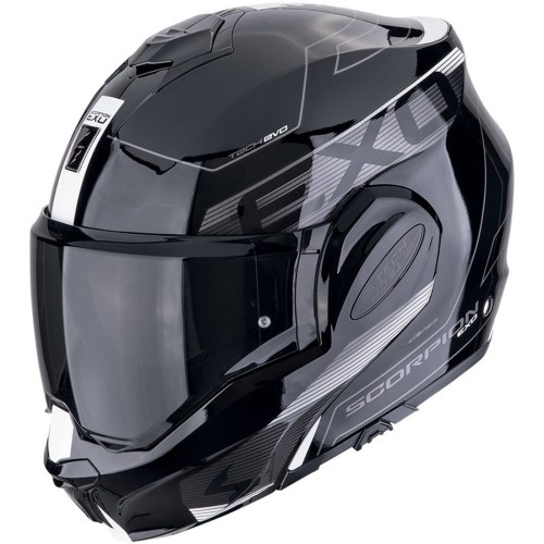 Casco moto Scorpion Exo-Tech Traveller Black White tienda Hospitalet