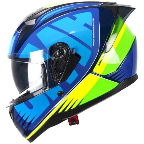 Casco integral SKA-P 3MHA Speeder Sport Blue Giallo tienda ropa Hospitalet