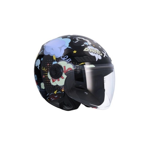 Casco de moto jet Shiro Kyoto Boom negro tienda motos Hospitalet