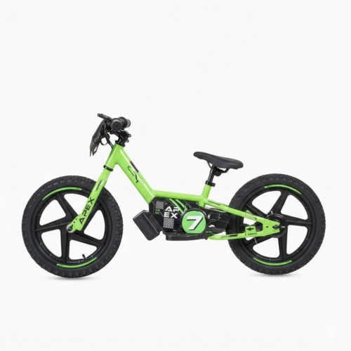 Bicicleta eléctrica infantil Apex 7 verde 12" barata tienda Hospitalet