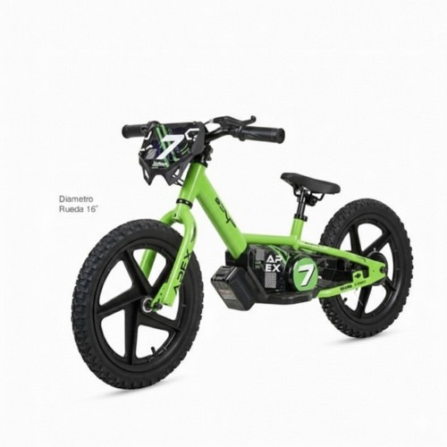Bicicleta eléctrica infantil Apex 7 verde 12" barata tienda Hospitalet
