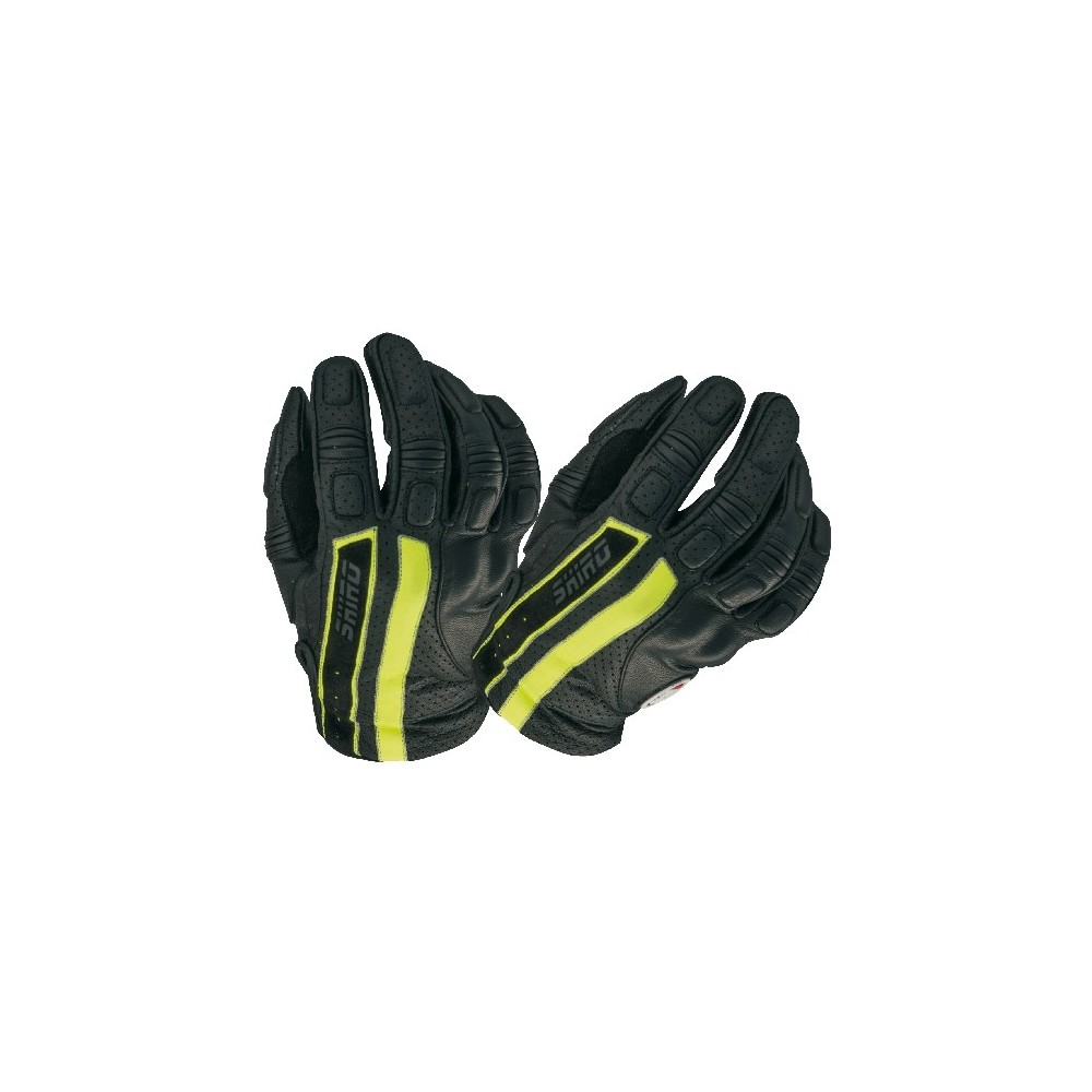 Guantes moto verano Shiro SH-06 Pista negro flúor en oferta Hospitalet