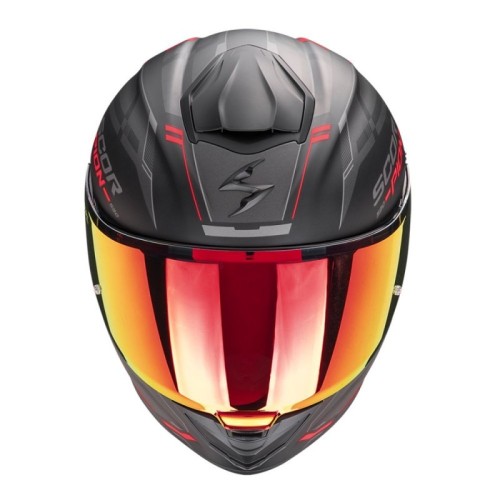 Casco Scorpion Exo-530 Air Slope Negro Mate Rojo