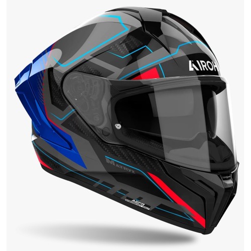 Casco moto integral Airoh Matrix Rocket Blue Red outlet tienda Hospitalet
