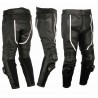 Pantalón de cuero perforado Goyamoto GM-155 negro