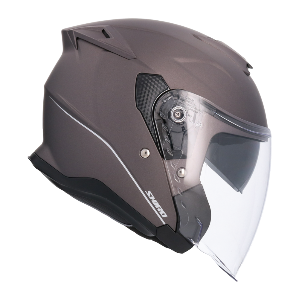 Casco jet Shiro Capri gris grafito mate