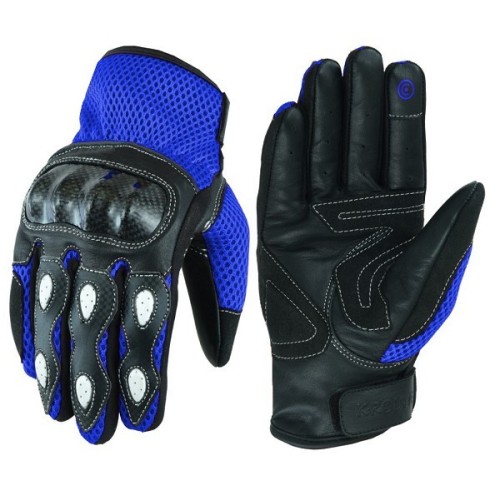 Guantes cortos de verano Compilo CM-31 azul tienda moto Hospitalet