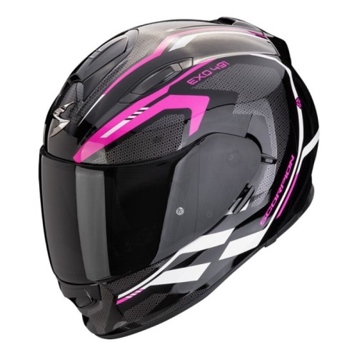 Casco integral Scorpion EXO-491 Kripta negro-rosa-blanco