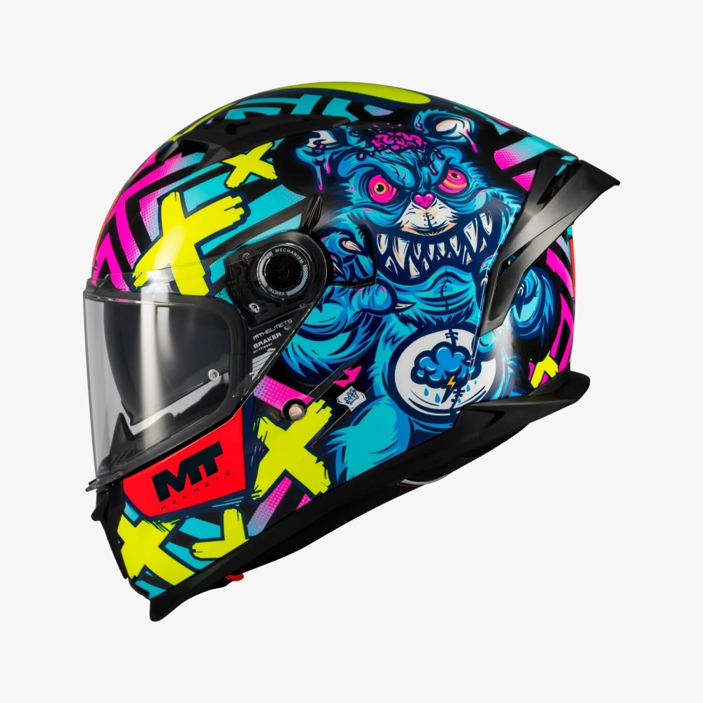 Casco integral MT Braker SV Crazy Teddy B7 brillo tienda outlet ropa Hospitalet